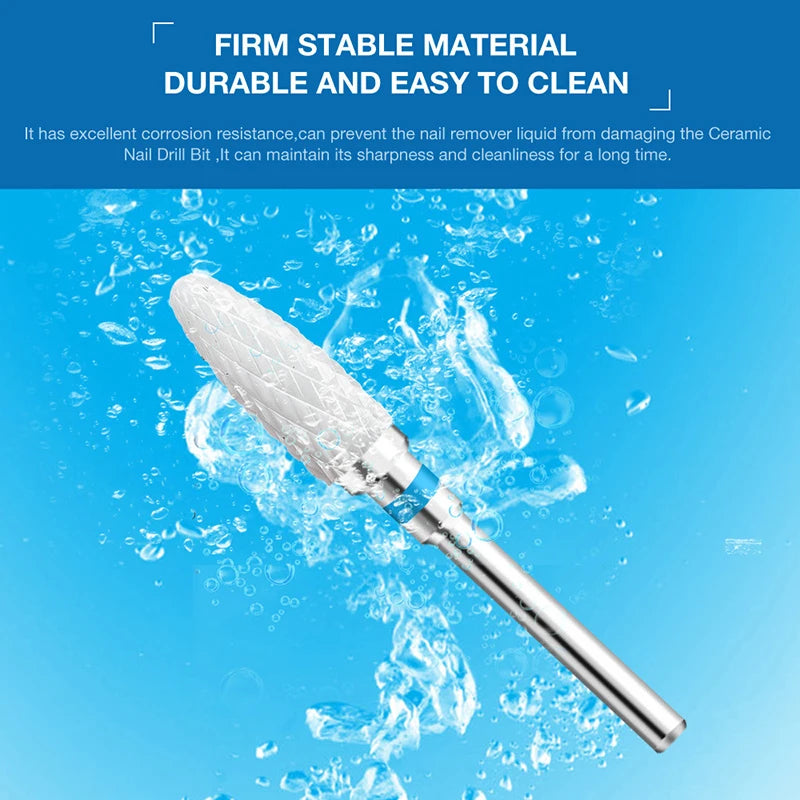 1pcs Ceramic Milling Cutter Nail Drill Bits Electric Manicure Drills Pedicure Mill Bits Machine Files Nail Art accessories Tool