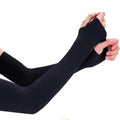 Summer Ice Silk Arm Sleeves Riding Sports Sunscreen Arm Cuff Sleeve Fishnet Fingerless Long Gloves Black Punk Rock Mesh Glove